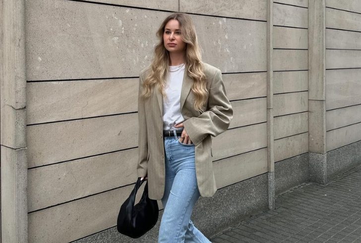 Fall fashion with oversized blazers.